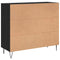 vidaXL Sideboard Black oak 90 x 34 x 80 cm Engineered wood