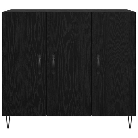 vidaXL Sideboard Black oak 90 x 34 x 80 cm Engineered wood