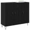 vidaXL Sideboard Black oak 90 x 34 x 80 cm Engineered wood
