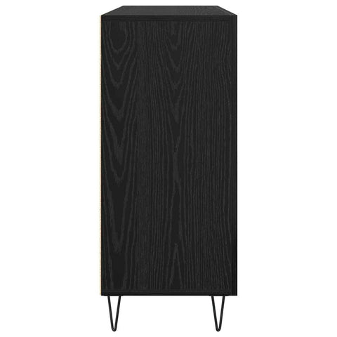 vidaXL Sideboard Black oak 90 x 34 x 80 cm Engineered wood