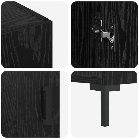 vidaXL Sideboard Black 90 x 34 x 80 cm Engineered wood