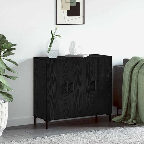 vidaXL Sideboard Black 90 x 34 x 80 cm Engineered wood
