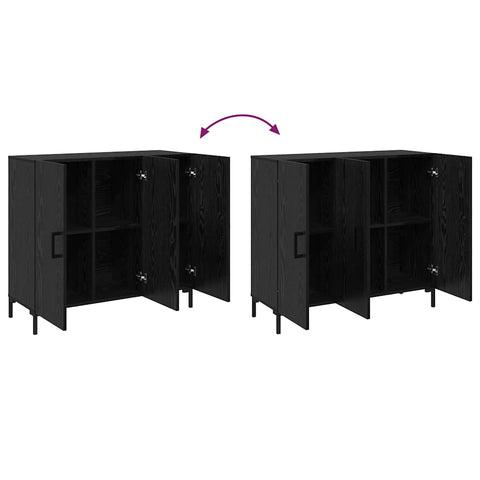 vidaXL Sideboard Black 90 x 34 x 80 cm Engineered wood