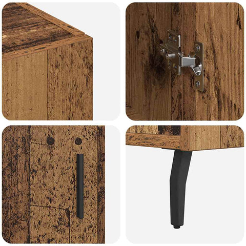 vidaXL Sideboard with Storage with Door Brown 90 x 34 x 80 cm Engineered wood