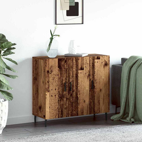 vidaXL Sideboard with Storage with Door Brown 90 x 34 x 80 cm Engineered wood