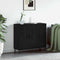 vidaXL Sideboard with Storage with Door Black 90 x 34 x 80 cm Engineered wood