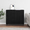vidaXL Sideboard with Storage with Door Black 90 x 34 x 80 cm Engineered wood