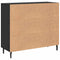 vidaXL Sideboard with Storage with Door Black 90 x 34 x 80 cm Engineered wood
