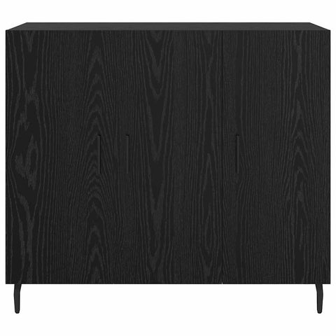 vidaXL Sideboard with Storage with Door Black 90 x 34 x 80 cm Engineered wood