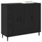 vidaXL Sideboard with Storage with Door Black 90 x 34 x 80 cm Engineered wood