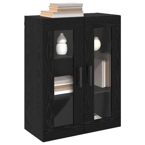 vidaXL Wall Mounted Cabinet Wall-mounted Black oak 69.5 x 34 x 90 cm