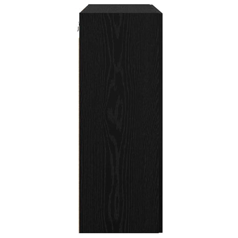 vidaXL Wall Mounted Cabinet Wall-mounted Black oak 69.5 x 34 x 90 cm