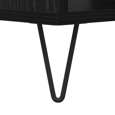 vidaXL Coffee Table Black oak 60 x 50 x 40 cm Engineered wood