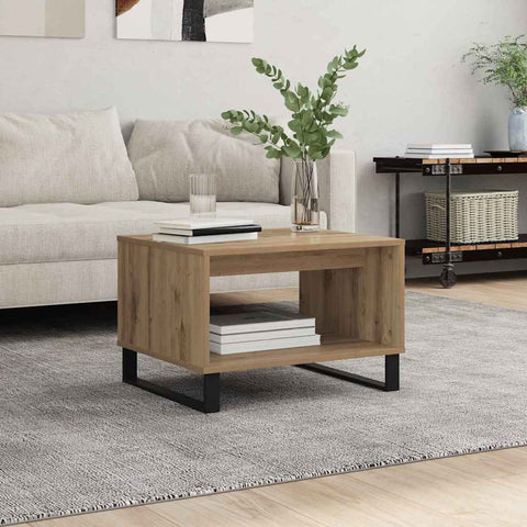 vidaXL Coffee Table Artisan oak 60 x 50 x 40 cm Engineered wood