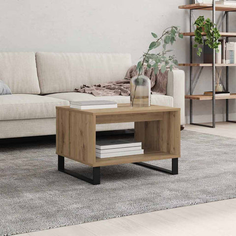 vidaXL Coffee Table Artisan oak 60 x 50 x 40 cm Engineered wood