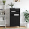 vidaXL Highboard with Shelf with Storage with Door Black Engineered wood