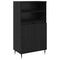 vidaXL Highboard with Shelf with Storage with Door Black Engineered wood