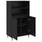 vidaXL Highboard with Shelf with Storage with Door Black Engineered wood