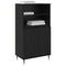 vidaXL Highboard with Shelf with Storage with Door Black Engineered wood