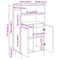 vidaXL Highboard with Shelf with Storage with Door Black Engineered wood