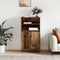 vidaXL Highboard with Shelf with Storage with Door Brown Engineered wood