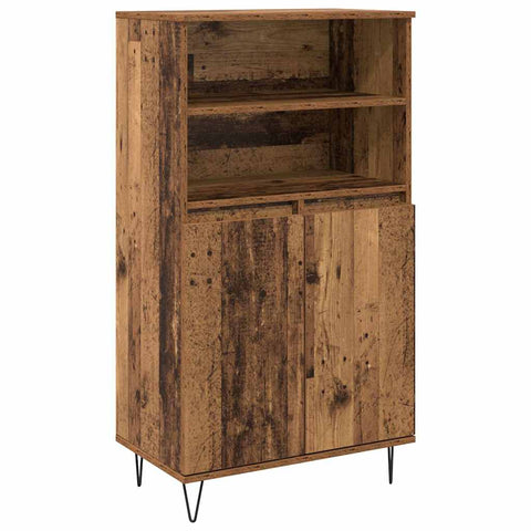 vidaXL Highboard with Shelf with Storage with Door Brown Engineered wood