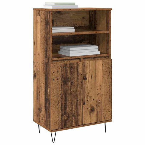 vidaXL Highboard with Shelf with Storage with Door Brown Engineered wood