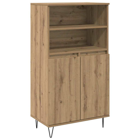 vidaXL Highboard with Shelf with Storage with Door Brown Engineered wood