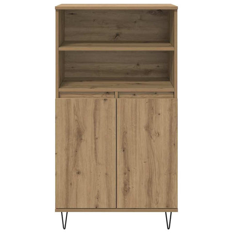 vidaXL Highboard with Shelf with Storage with Door Brown Engineered wood