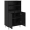 vidaXL Highboard with Shelf with Storage with Door Black Engineered wood