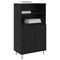 vidaXL Highboard with Shelf with Storage with Door Black Engineered wood