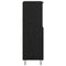 vidaXL Highboard with Shelf with Storage with Door Black Engineered wood