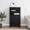 vidaXL Highboard with Shelf with Storage with Door Black 60 x 36 x 110 cm Engineered wood