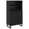 vidaXL Highboard with Shelf with Storage with Door Black 60 x 36 x 110 cm Engineered wood