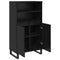 vidaXL Highboard with Shelf with Storage with Door Black 60 x 36 x 110 cm Engineered wood