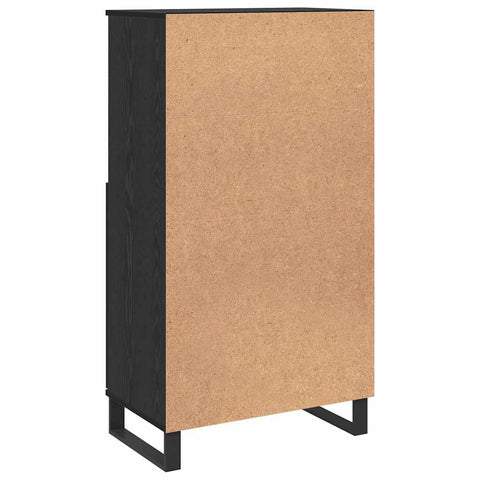 vidaXL Highboard with Shelf with Storage with Door Black 60 x 36 x 110 cm Engineered wood