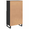 vidaXL Highboard with Shelf with Storage with Door Black 60 x 36 x 110 cm Engineered wood