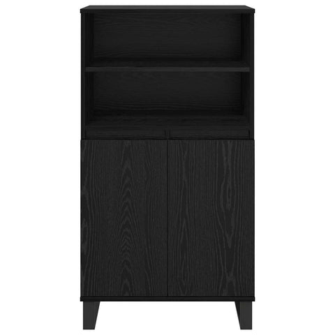 vidaXL Highboard with Shelf with Storage with Door Black 60 x 36 x 110 cm Engineered wood