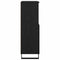 vidaXL Highboard with Shelf with Storage with Door Black 60 x 36 x 110 cm Engineered wood