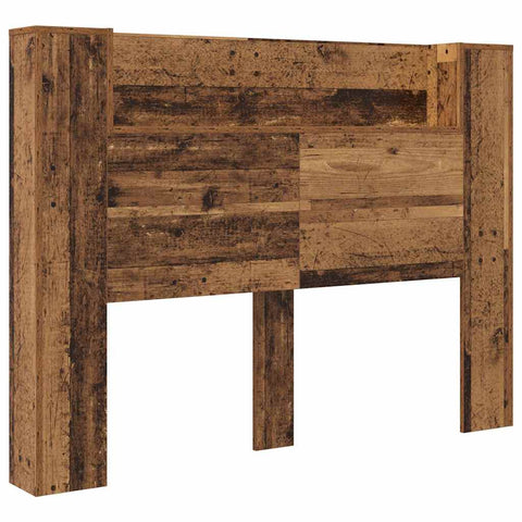 vidaXL Headboard Cabinet with Shelf Old wood Engineered wood