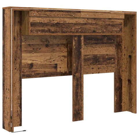 vidaXL Headboard Cabinet with Shelf Old wood Engineered wood