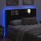 vidaXL Headboard Cabinet with Shelf Black oak Engineered wood