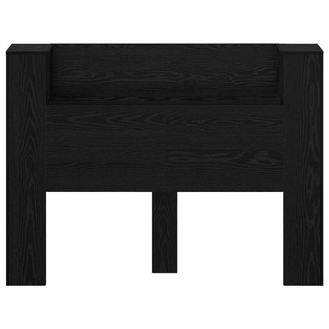 vidaXL Headboard Cabinet with Shelf Black oak Engineered wood