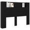 vidaXL Headboard Cabinet with Shelf Black oak Engineered wood