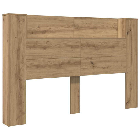 vidaXL Headboard Cabinet with Shelf Artisan oak Engineered wood