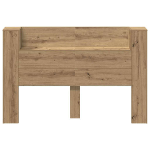vidaXL Headboard Cabinet with Shelf Artisan oak Engineered wood