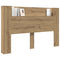 vidaXL Headboard Cabinet with Shelf Artisan oak Engineered wood