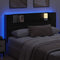 vidaXL Headboard Cabinet with Shelf Black oak Engineered wood