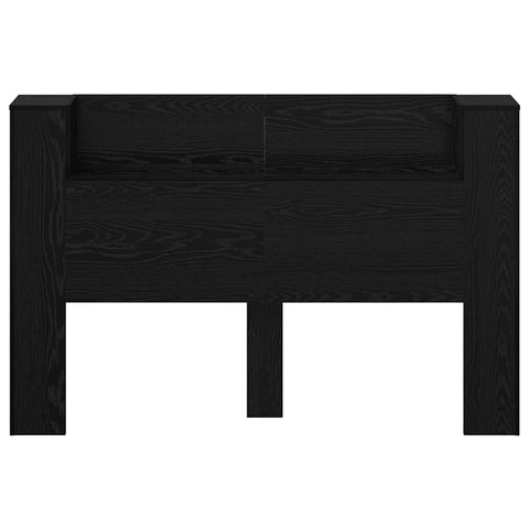 vidaXL Headboard Cabinet with Shelf Black oak Engineered wood