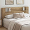 vidaXL Headboard Cabinet with Shelf Artisan oak 180 x 17 x 104.5 cm